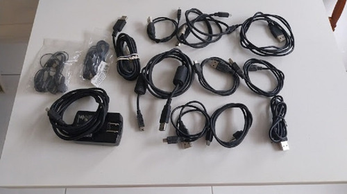 Lote 10 Cabos Mini Usb + Carregador E Fones