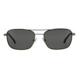 Brooks Brothers Mens Bb4016 Gafas De Sol Rectangulares, Gris