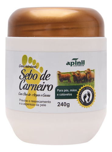 Gel Mãos E Pés Argan E Sebo De Carneiro 240g Apinil