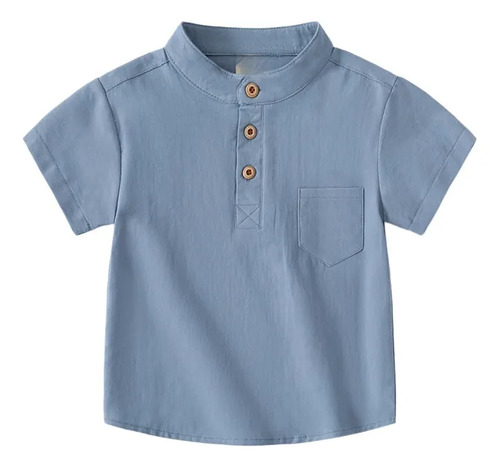 Camisa Niños Manga Corta Cuello Casual Moda