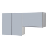 Alacena 120 Gris Perla Potenza -modulo Horizontal + Vertical