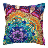 Cojin Almohada Sublimada Mandala Colores 45 X 45 Lavable