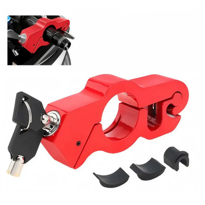 Candado Para Moto Bloqueo Manillar Antirrobo Palanca Freno Rojo | MercadoLibre