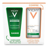 Vichy Uv Capital Soleil Uv-purify Fps70 + Normaderm 40g