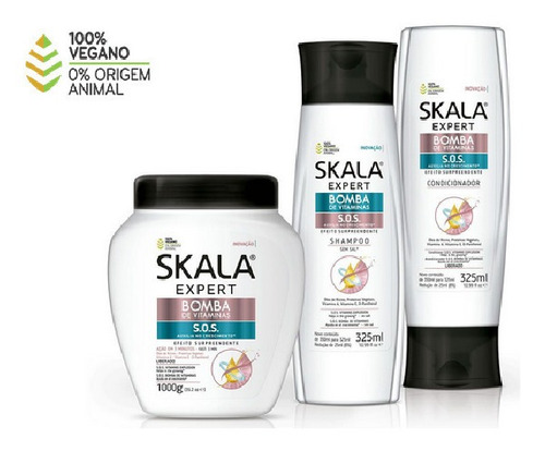 Kit Skala Expert Bomba Vitaminas Shampoo, Cond. E Creme Trat