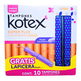 Tampones Kotex Super Plus Flujo Abundante Higiene Femenina