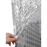 Cortina /fundo Decorativo Metalizado Quadriculado Prata