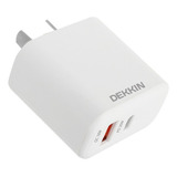 Cargador Dekkin 18w Carga Rapida Doble Puerto Usb Cts Color Blanco