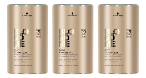 Polvo Blond Me Kit X3 Schwarzkopf Bond Enforcing 450grs