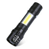 Mini Linterna Tactica Led Recargable Usb Luz Led Lateral