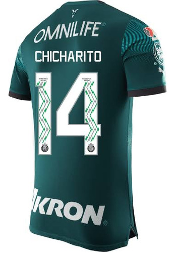Jersey Playera Chicharito Ch14 Chivas Tercero V Fan Con Logo