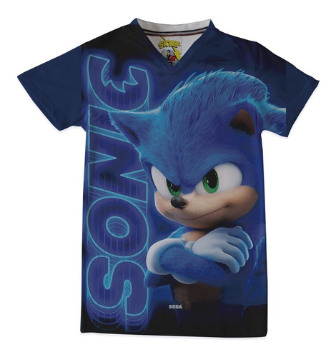 Camiseta Para Niño Diseño De Sonic