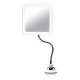 Fancii Espejo De Aumento Flexible 10x Con Luz Led Y Cuello D