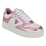 Tenis Guess Original Mujer Comodos Casuales Moda Rosa Blanco