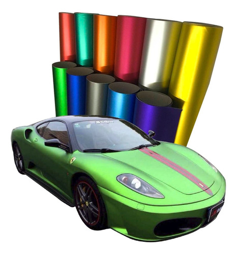 Vinil Wrap Automotriz Colores Cromo Mate Autoelite 1x1.52m