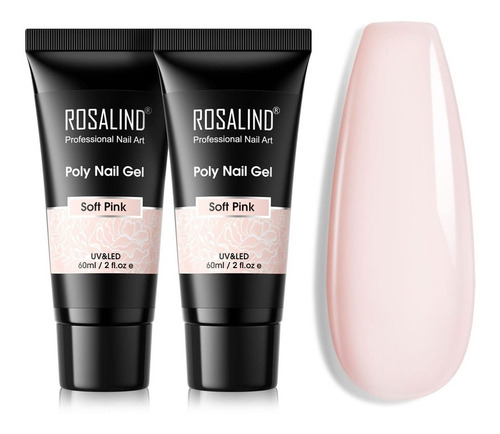 Rosalind Gel De Extensión Rosa, 2 Piezas De Gel De Uñas De P