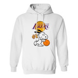 Sudadera Con Gorro Los Angeles Lakers #1 Snoopy Basketball