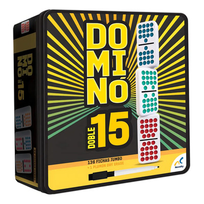 Dominó Cubano Doble 15 Plástico 136 Fichas + Trenes + Arrancador + Plumón | Envío gratis