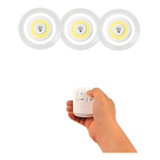 Kit 3 Luminária Lâmpada 5w Led Spot Sem Fio Controle Remoto