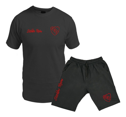 Conjunto Remera Y Short Corto Bermuda De Independiente 01