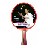 Paleta De Ping Pong Sensei 2 Star Roja Y Negra Fl (cóncavo)