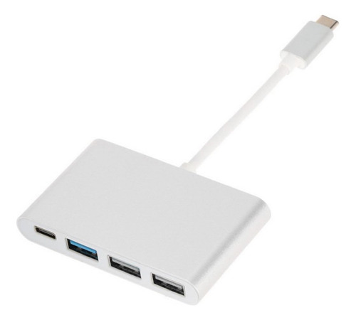 Concentrador De 3 Puertos Usb 3.1 Usb-c De Cablecc Con Carga