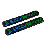 Ecobeast - Adhesivos Para Motociclista, Color Negro, 5 X 0.8