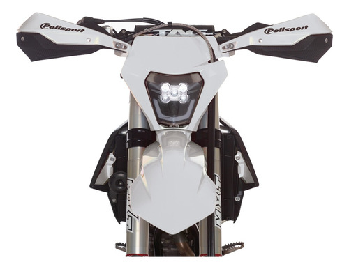 Cubre Puños Honda Xr 250 400 600 650 Aluminio Blanco/negro