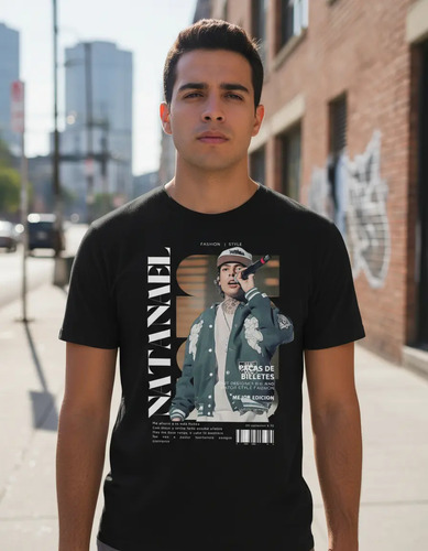 Playera De Natanael Cano Con Pacas De Billetas Cantante Mexa