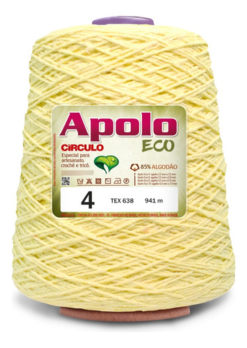 Barbante Apolo Círculo 600g 940m Fio 4 - Escolha A Cor