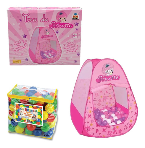 Kit Tenda Barraca Casinha + Bolinhas 100 Bolinhas Brinquedo 