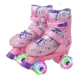 Patins Quad Infantil H/m Regulável Rodinhas Led Menor Preço