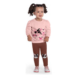 Conjunto Kyly Infantil Menina Moletom Peluciad Inverno 1 A 8