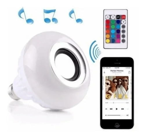 Lampada Bluetooth Led Rgb Caixa Som Musical Bulbo