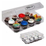 Caja De 100 Recipiente Para Cupcakes De 12 Compartiment