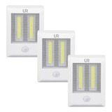 Pack 3 Lamparas Luz Led Sensor Movimiento Imantada Velcro  