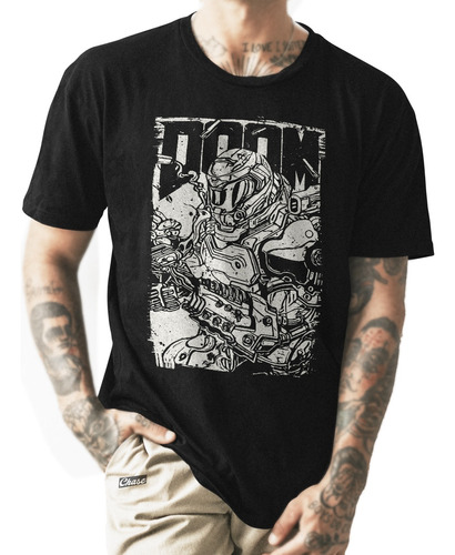 Playera Doom Guy / Chase / Negra