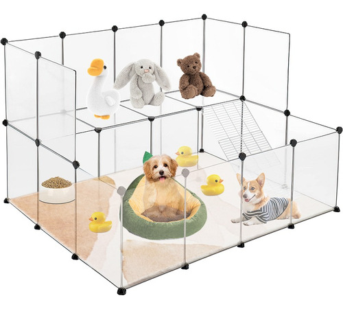 Diy Casa Transparente Plegable Pet Fence Perro Conejo Gato