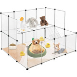 Diy Casa Transparente Plegable Pet Fence Perro Conejo Gato