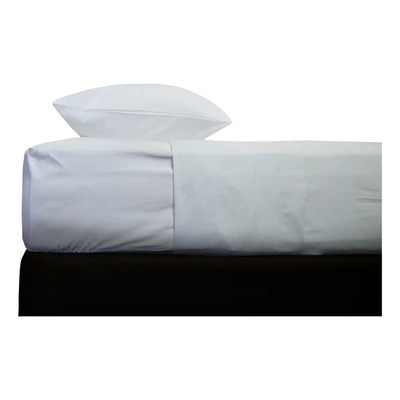 2 Pz Sabana Plana Hotelera King Size 144 Hilos 280x250 Color Blanco Diseño De La Tela Liso | Envío gratis