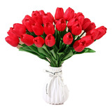 30 Flores Artificiales Tulipanes Decorativas Hogar Fiestas