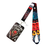 Porta Carnet Y Lanyard Stranger Things Hellfire Club Gafete