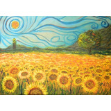 Cuadro Campo De Girasoles Y Otras Obras Van Gogh 50x70/60x60