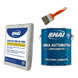 Kit Para Reparo Cola P/ Laminação + Fibra De Vidro + Pincel