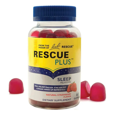 Rescue Plus: Gomitas Melatonina para Dormir con Sabor a Fresa (60 Unidades) | Envío gratis
