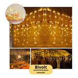 Cascata 147 Led 4 Metros Branca Quente Natal Bivolt Conecta