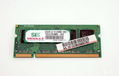 Módulo Ram Ddr2 Sodimm De 512 Mb Para Notebook