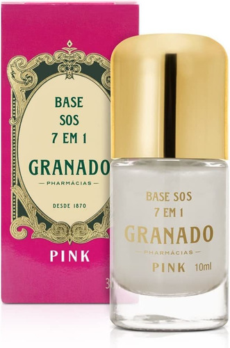 Esmalte Base Granado Sos 7 Em 1 Fortalecedora Para Unha Pink