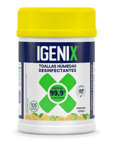 Igenix · Toallitas Húmedas Desinfectantes Frescura Cítrica