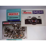 Pentax Mx Manual Original Impreso Ingles + Folleto Lentes 